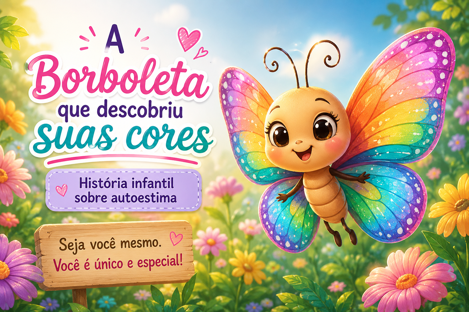 A Borboleta que Descobriu Suas Cores – História Infantil sobre Autoestima